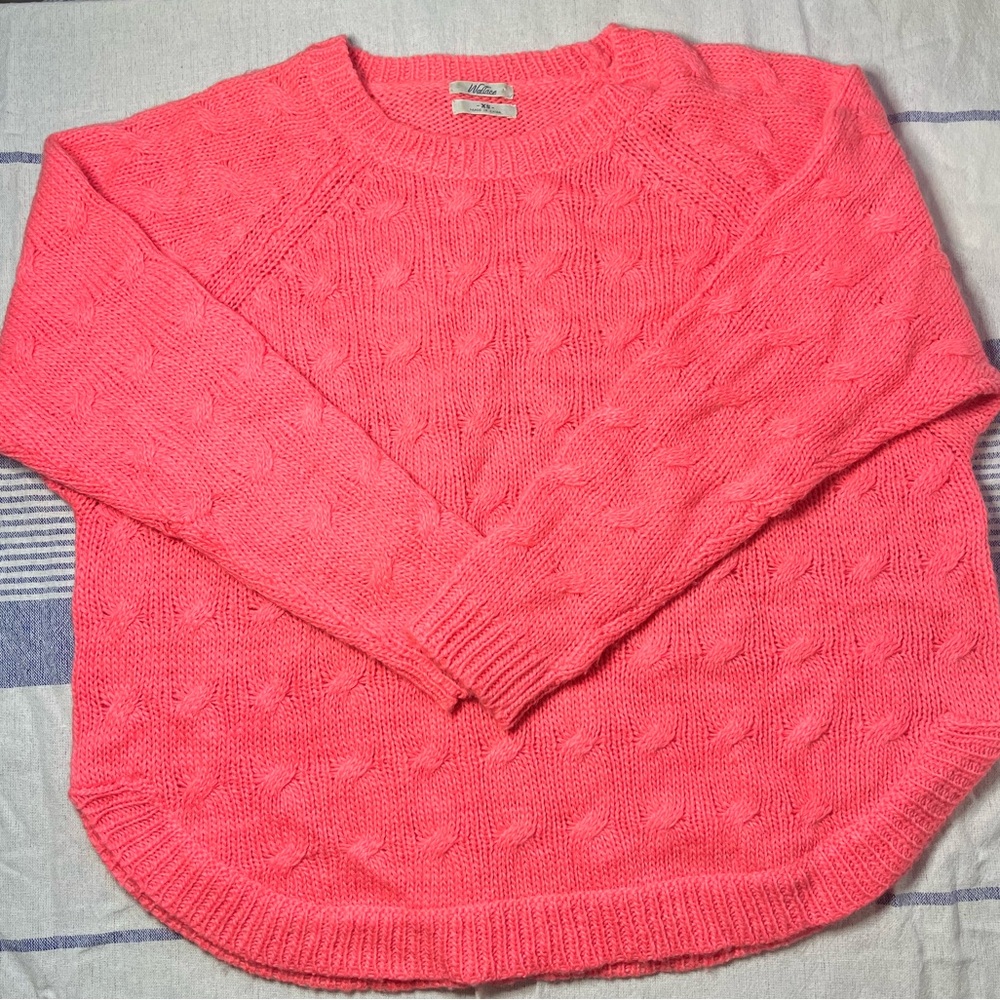 Neon pink madewell/wallace wool sweater!
